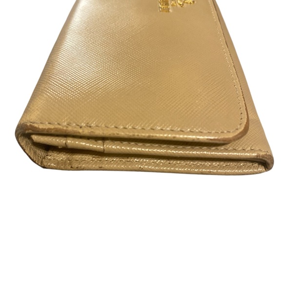 Authentic PRADA Saffiano Metal Sabbia Wallet w/ Card of Authenticity- Box Incl. - Picture 7 of 8